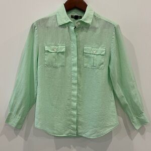 Tommy Bahama Light Green Linen Shirt